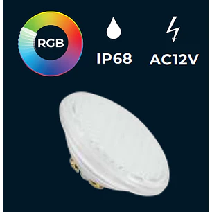 Lâmpada Led Piscina PAR56 RGB 35W Maxled
