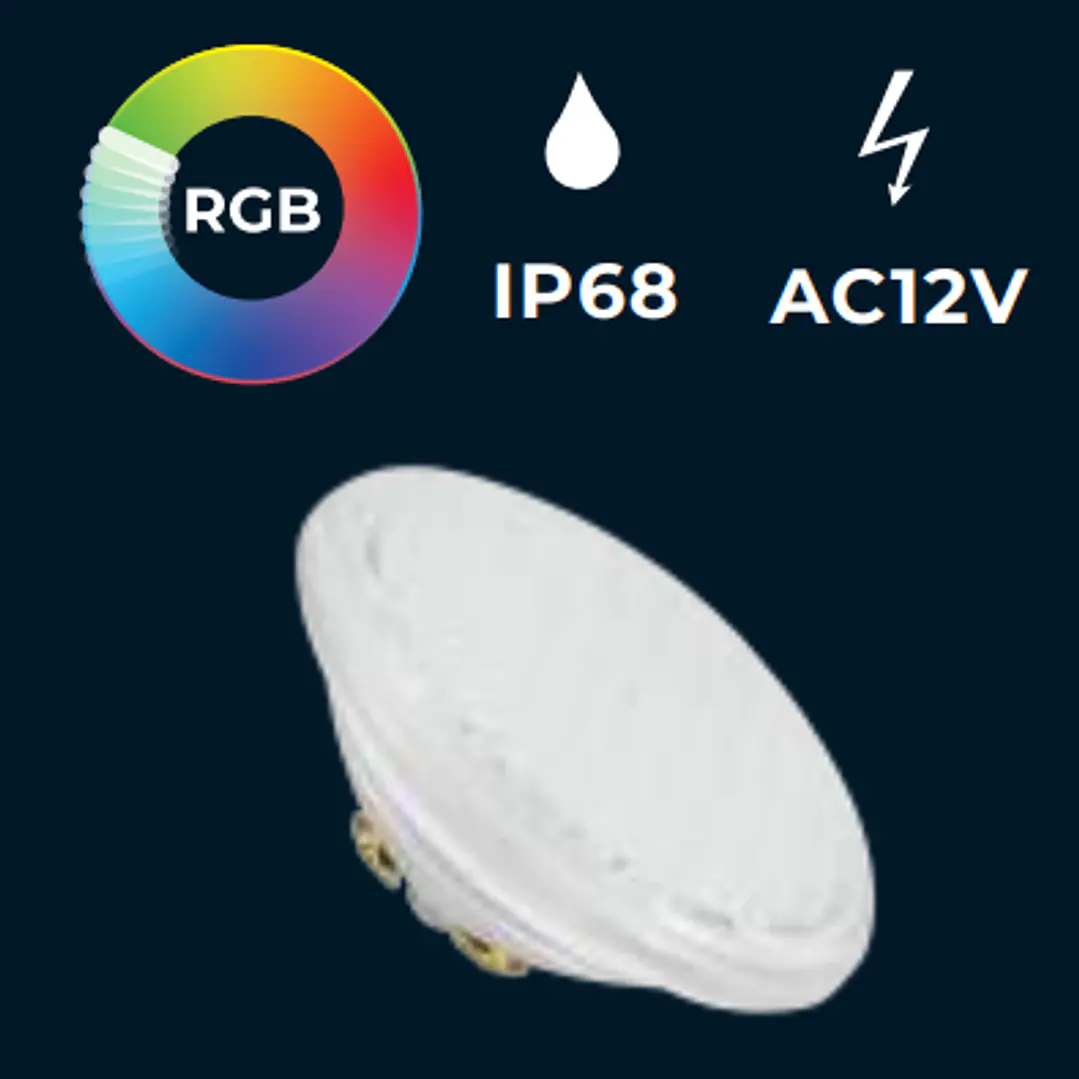 Lâmpada Led Piscina PAR56 RGB 35W Maxled 1