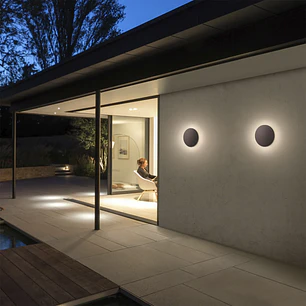 Aplique LED De Parede 9W 1040lm Ø18x4 Branco | Corten | Antracite IP54 Maxled