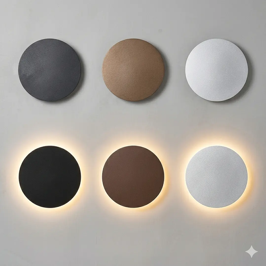 Aplique LED De Parede 9W 1040lm Ø18x4 cm Branco | Corten | Antracite IP54 Maxled 1