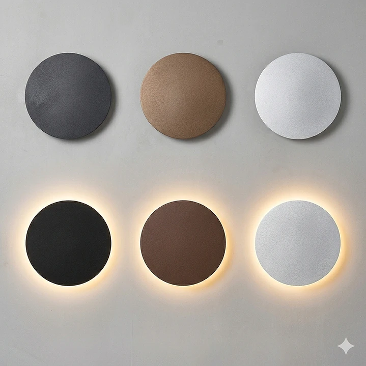 Aplique LED De Parede 9W 1040lm Ø18x4 cm Branco | Corten | Antracite IP54 Maxled 1