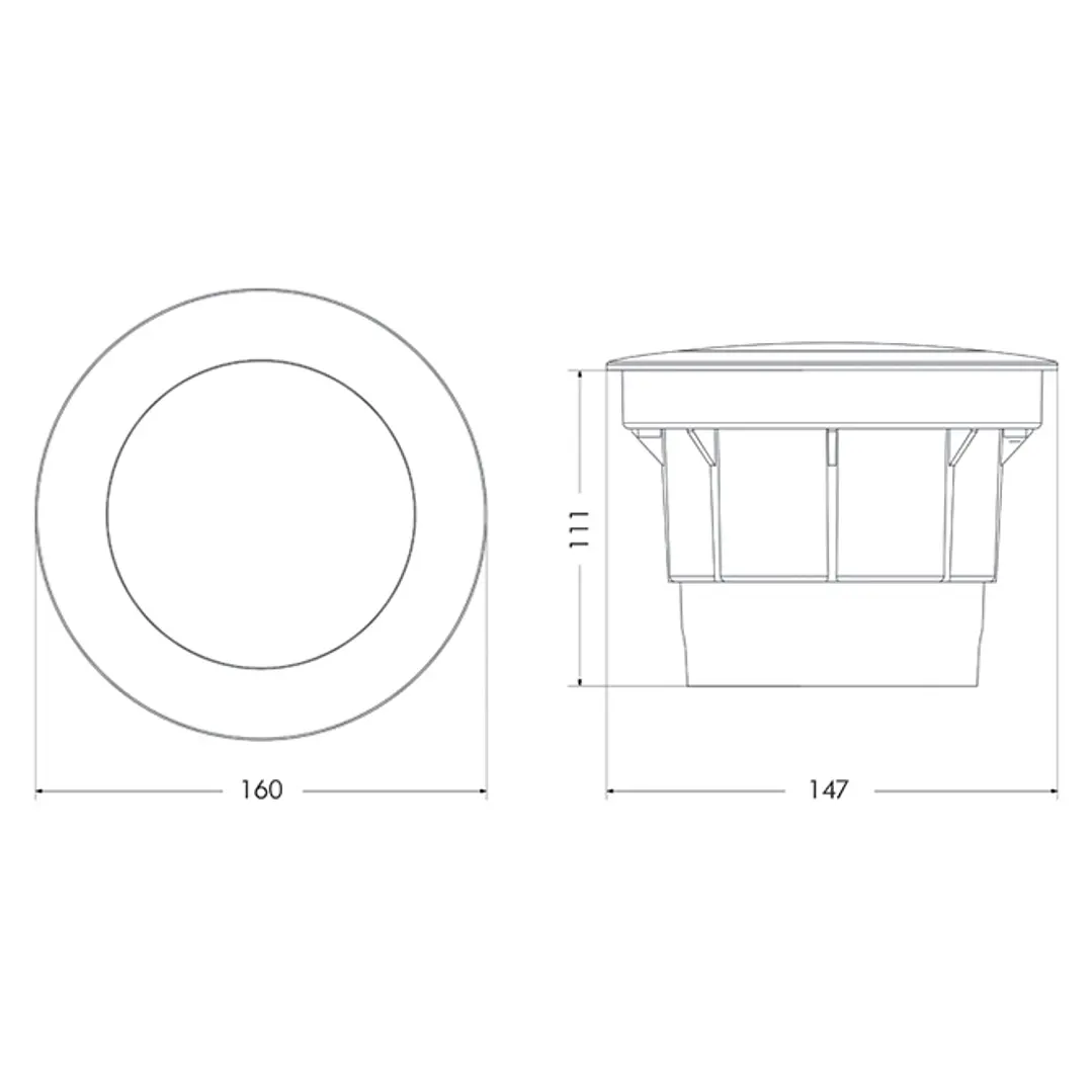 Foco De Encastrar Solo/Chão CECI 1xGX23 10W Botão CCT (3cores) IP67 Alt.11,1xD.16cm Resina Preta Fumagalli 3