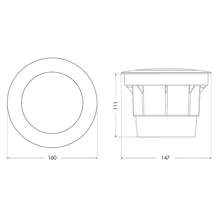 Foco De Encastrar Solo/Chão CECI 1xGX23 10W Botão CCT (3cores) IP67 Alt.11,1xD.16cm Resina Preta Fumagalli 3