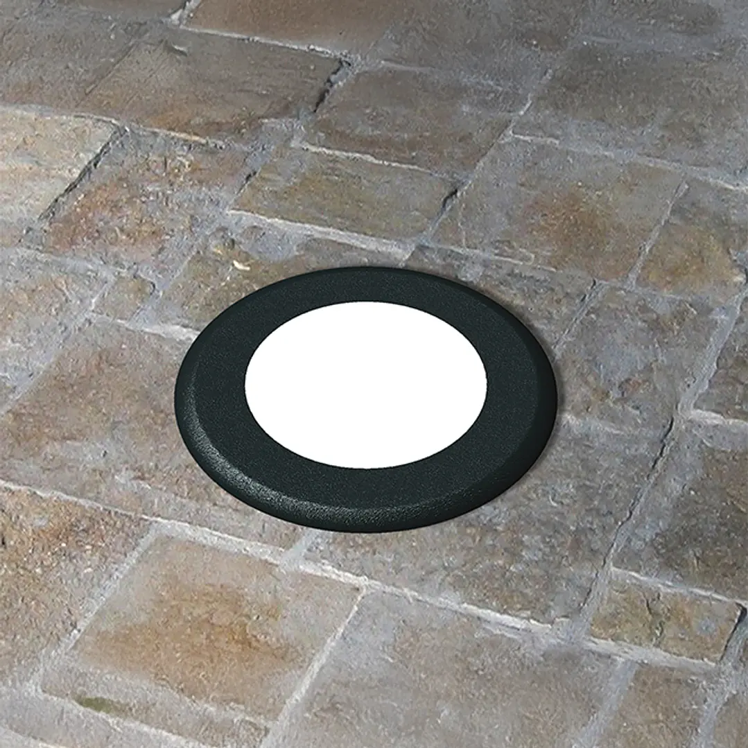 Foco De Encastrar Solo/Chão CECI 1xGX23 10W Botão CCT (3cores) IP67 Alt.11,1xD.16cm Resina Preta Fumagalli 1