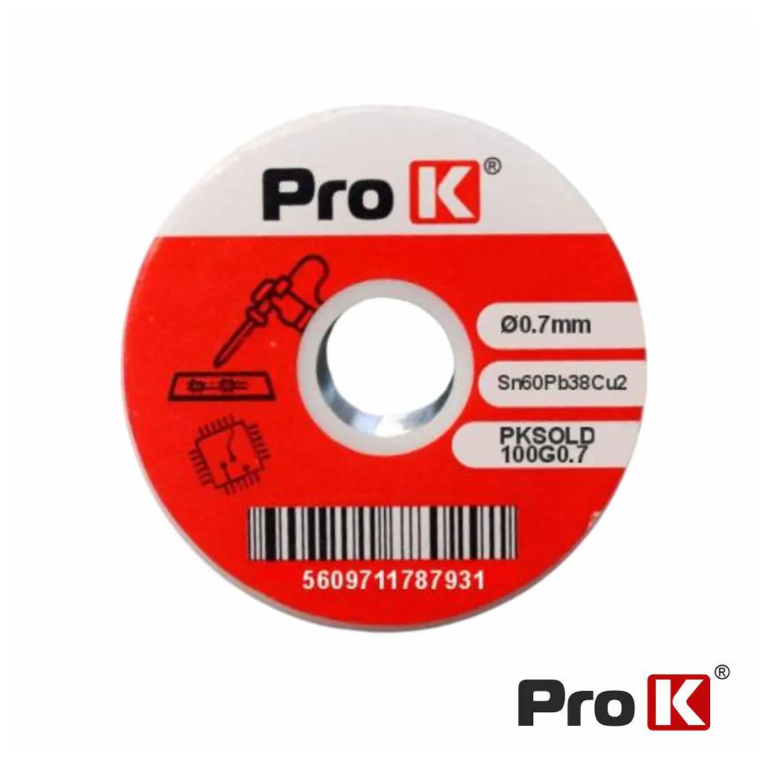 Solda 0.7mm Sn60Pb38Cu2 100g PROK 1