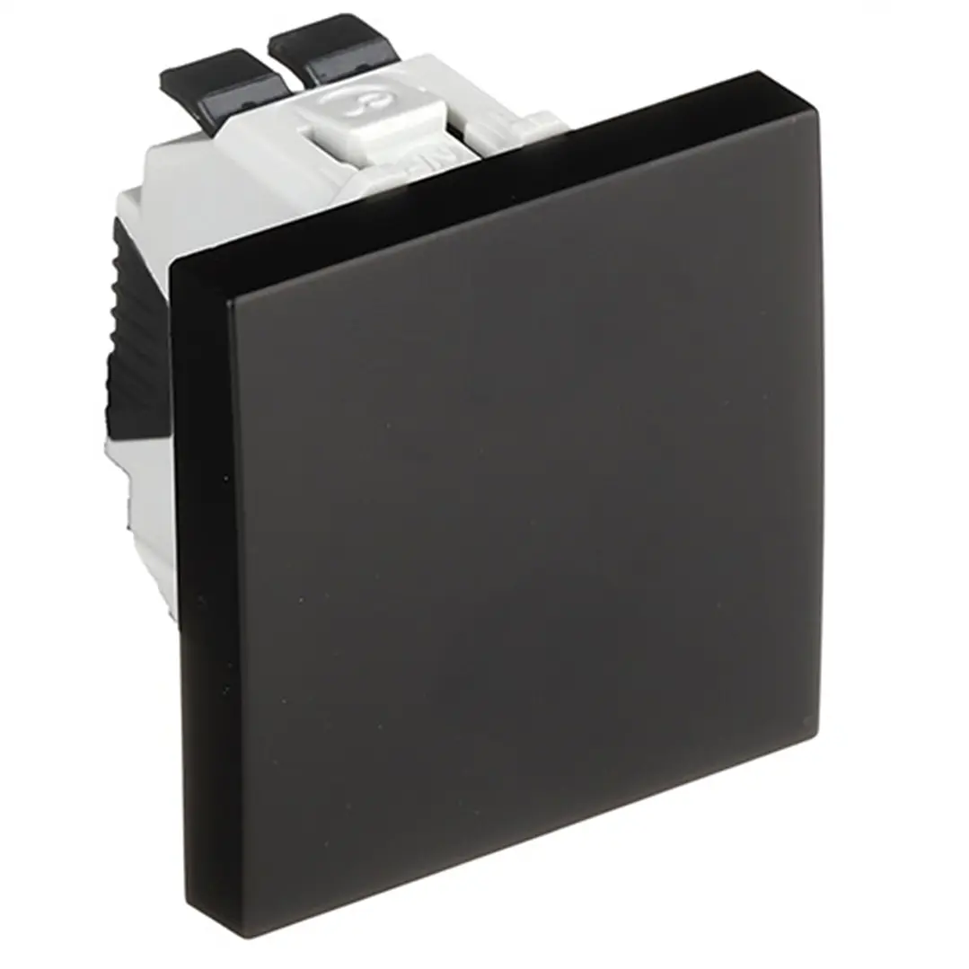 Interruptor Unipolar 2 Módulo Preto Mate 45011SPM - EFAPEL 1