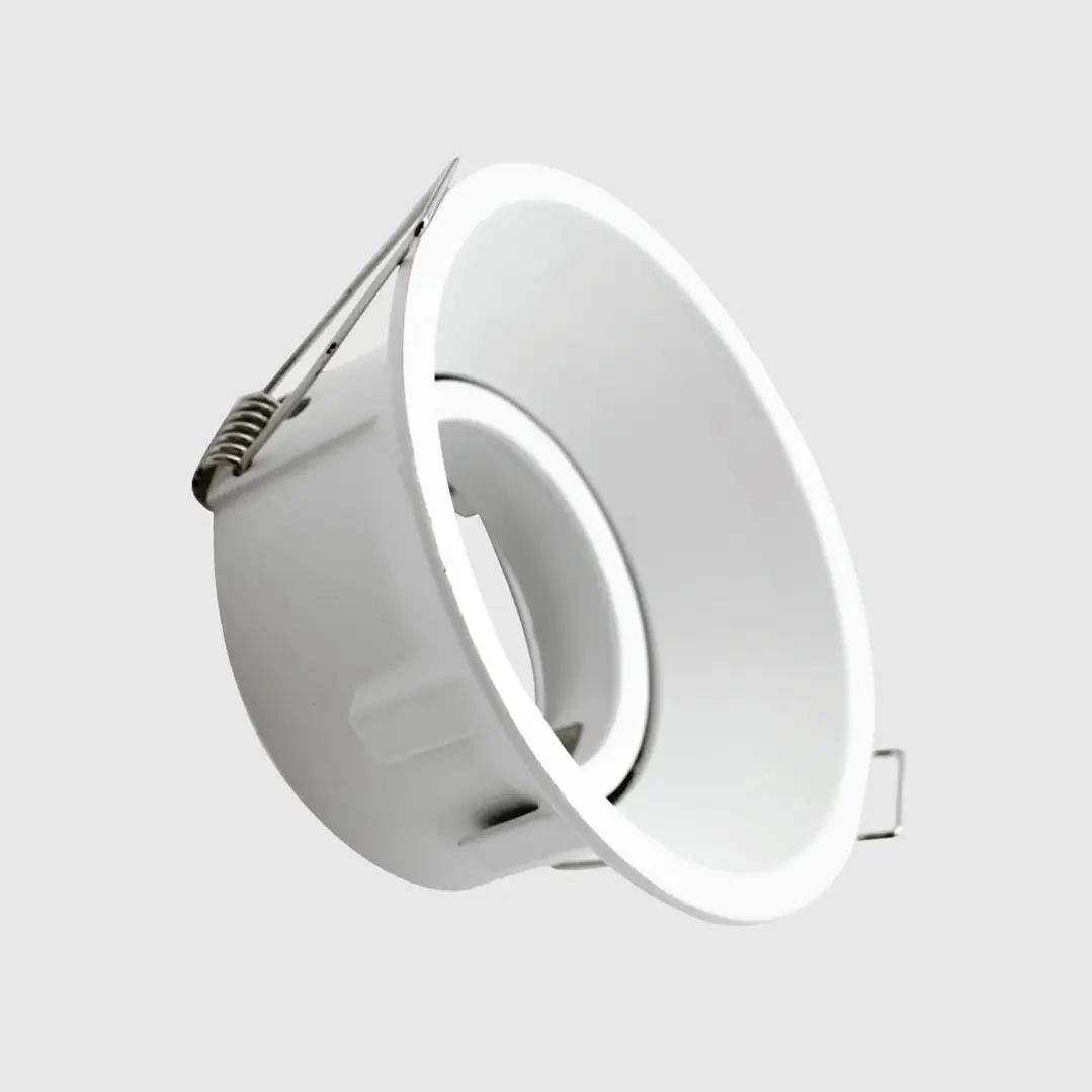 Aro Gu10 Basculante Recuado Branco/Preto Ø93 x 41 (mm) Ø83 (mm) Alumínio Maxled 4