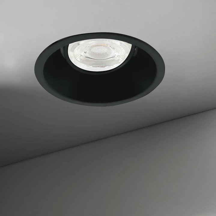 Aro Gu10 Basculante Recuado Branco/Preto Ø93 x 41 (mm) Ø83 (mm) Alumínio Maxled 3