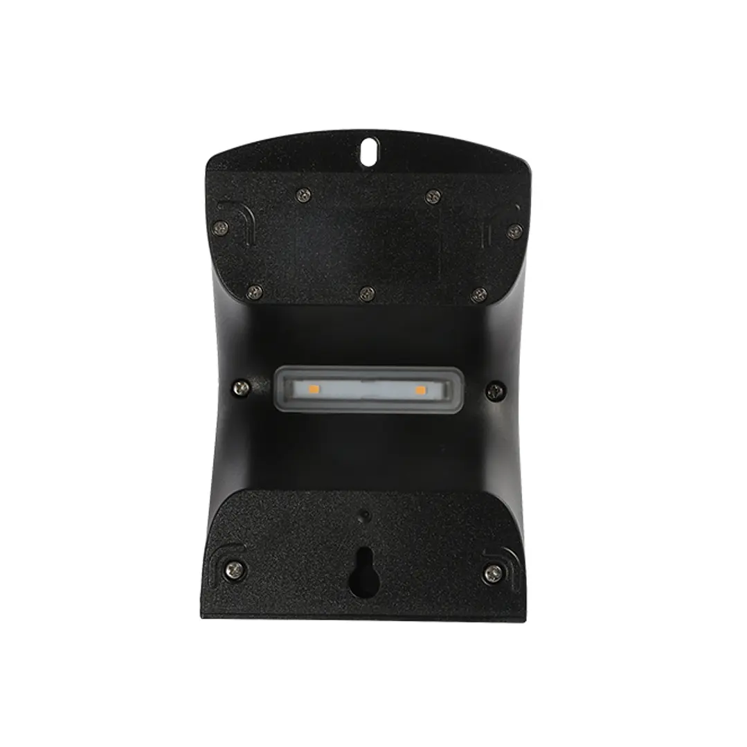 Aplique solar SOLARIS IP65 1,5W 220lm LED 4000K+LED traseiro 4000K C.9,65xL.7,94xAlt.14,49cm preto 2