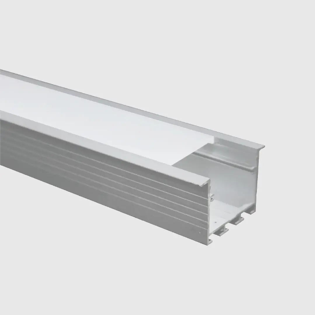 Perfil/Calha Embutir Com Difusor- Encastrar Alto C/ Difusor Opalino 2M MAXLED 1