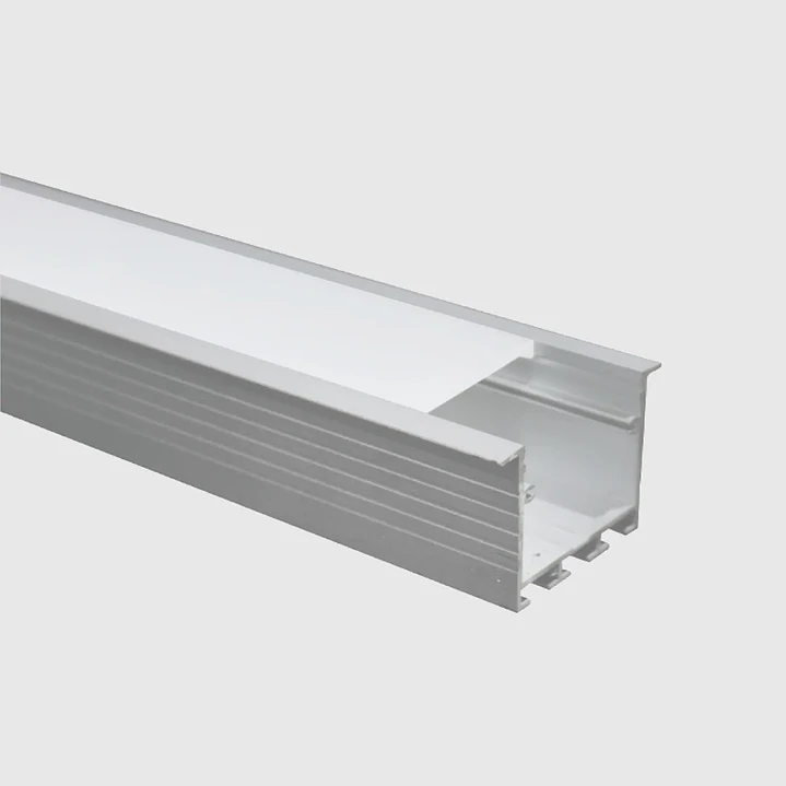 Perfil/Calha Embutir Com Difusor- Encastrar Alto C/ Difusor Opalino 2M MAXLED 1