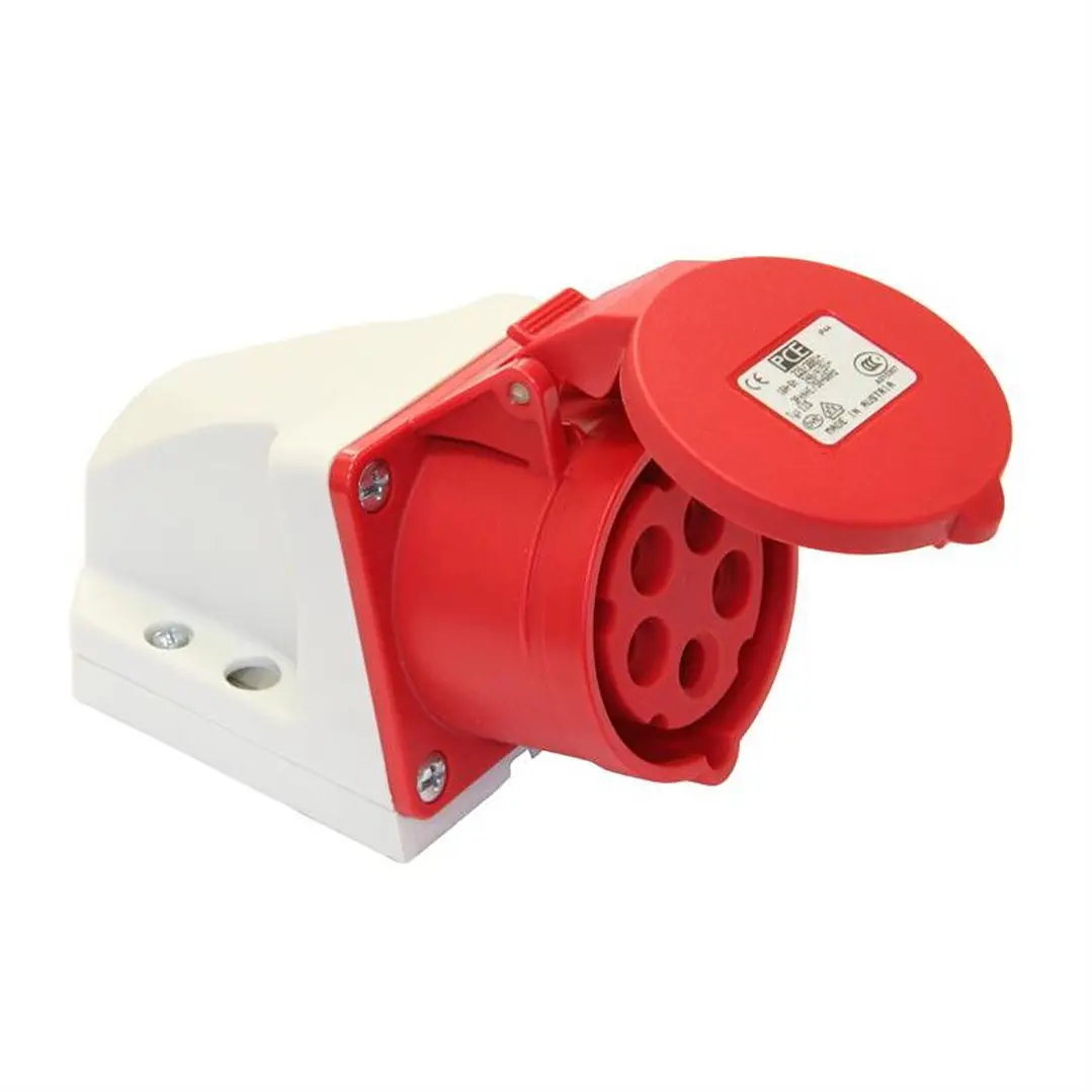  TOMADA MURAL FEMEA 3P+T+N 400V 32A IP44 5x32A PCE 125-6K 1