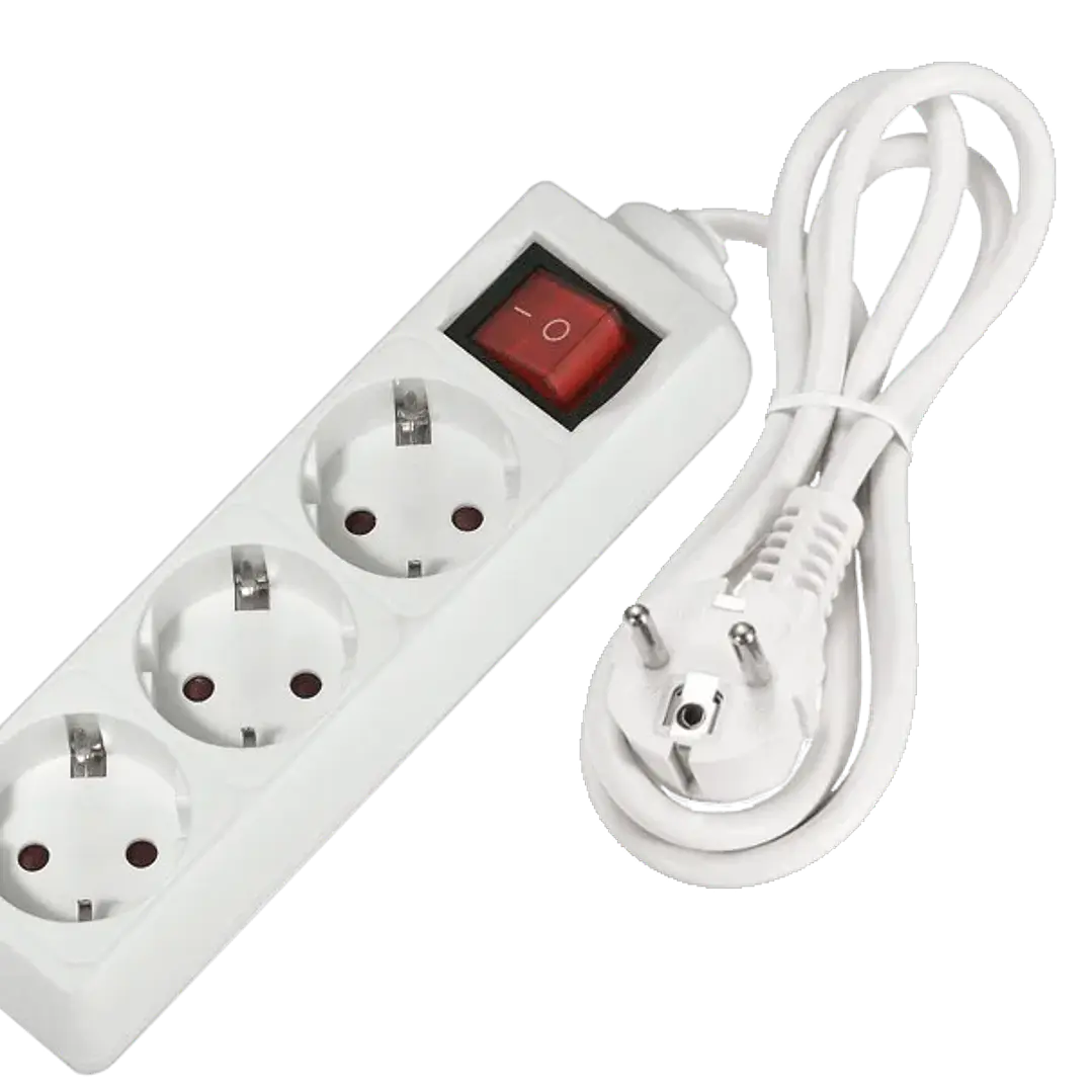 Extensão 3 Tomadas 1.5 metros 3G1.5mm² com Interruptor Flórida 1