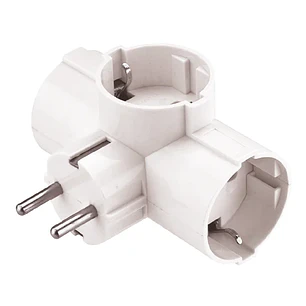 Ficha Tripla 16A 4.8mm 2P+T (Saídas em T) Flórida