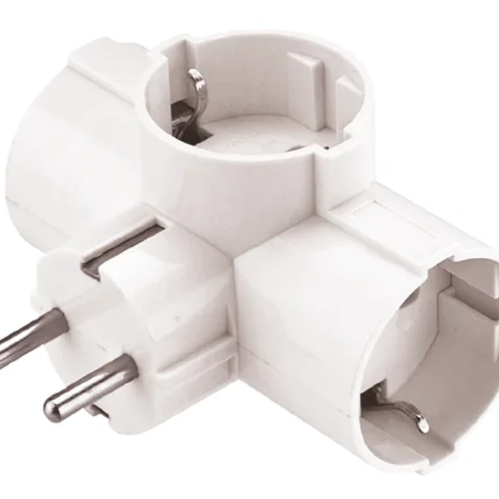 Ficha Tripla 16A 4.8mm 2P+T (Saídas em T) Flórida 1