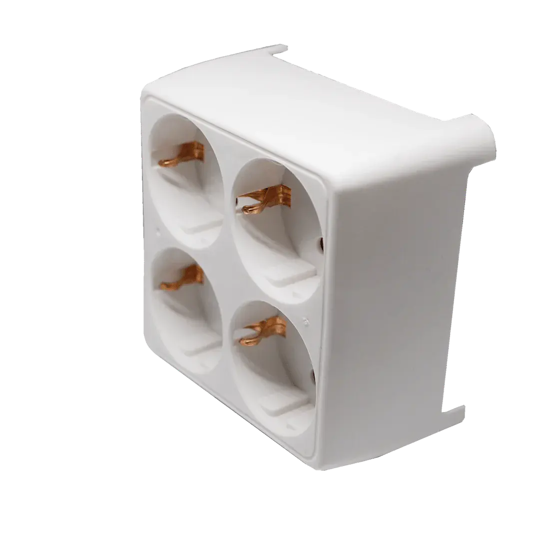 Ficha Quádrupla 16A 4.8mm 2P+T (Saídas Frontais) Flórida 1
