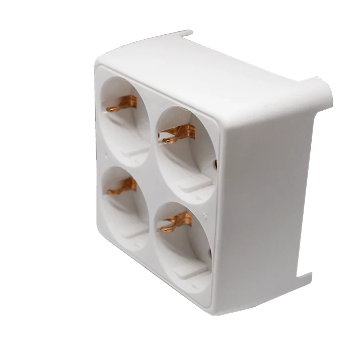 Ficha Quádrupla 16A 4.8mm 2P+T (Saídas Frontais) Flórida 1