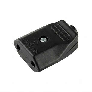 Ficha Fêmea 10A 4mm 2P Preta Flórida