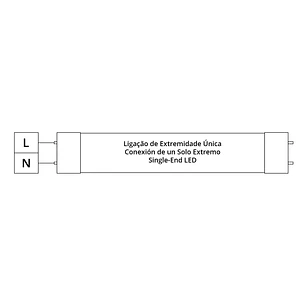 Lâmpada G13 T8 Tubular VALUE LED 90cm 14W 4000K/6400K 1400lm Luxram