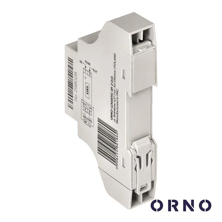 Contador de Energia Monofásico 230V/40A 1 Módulo Din ORNO 2