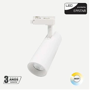 Zunit - Projetor de calha Led - 1 circuito 15W Ø60 x 165 mm CCT3 1200lm - Maxled