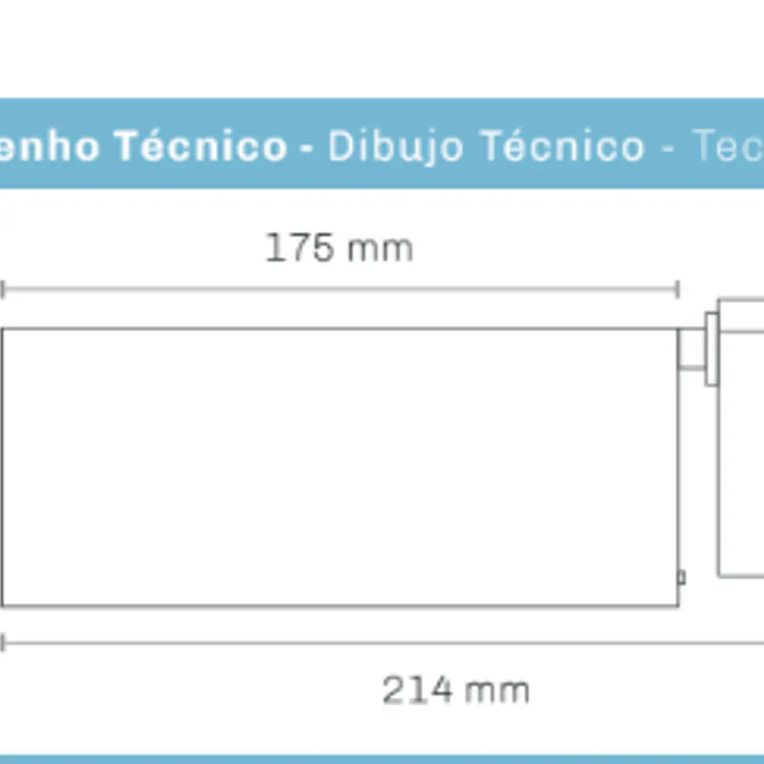 Zunit - Projetor de calha Led - 1 circuito 28W Ø74 x 175 mm CCT3 2400lm - Maxled 17