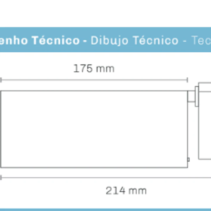 Zunit - Projetor de calha Led - 1 circuito 28W Ø74 x 175 mm CCT3 2400lm - Maxled 17