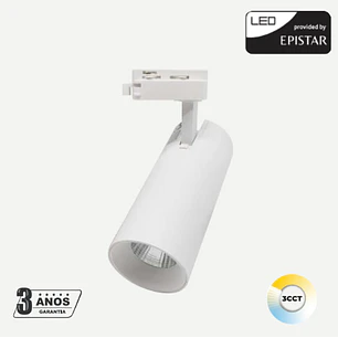 Zunit - Projetor de calha Led - 1 circuito 28W Ø74 x 175 mm CCT3 2400lm - Maxled