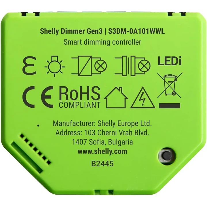 Shelly Dimmer Gen3 - Módulo controlador dimmer inteligente Wifi para iluminação 6