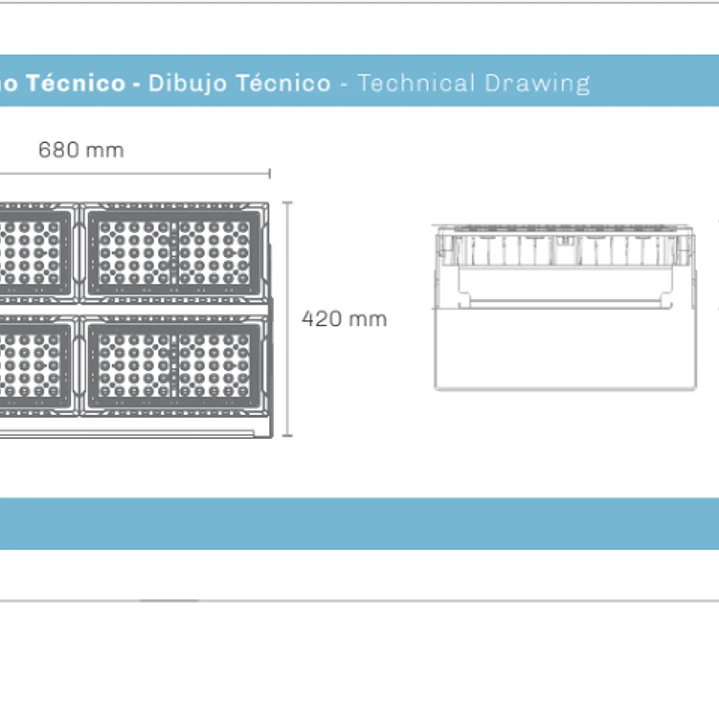 Projetor LED Cratex Profissional Modular 400w 52.000Lm 60º 5700K Lumiarq 5