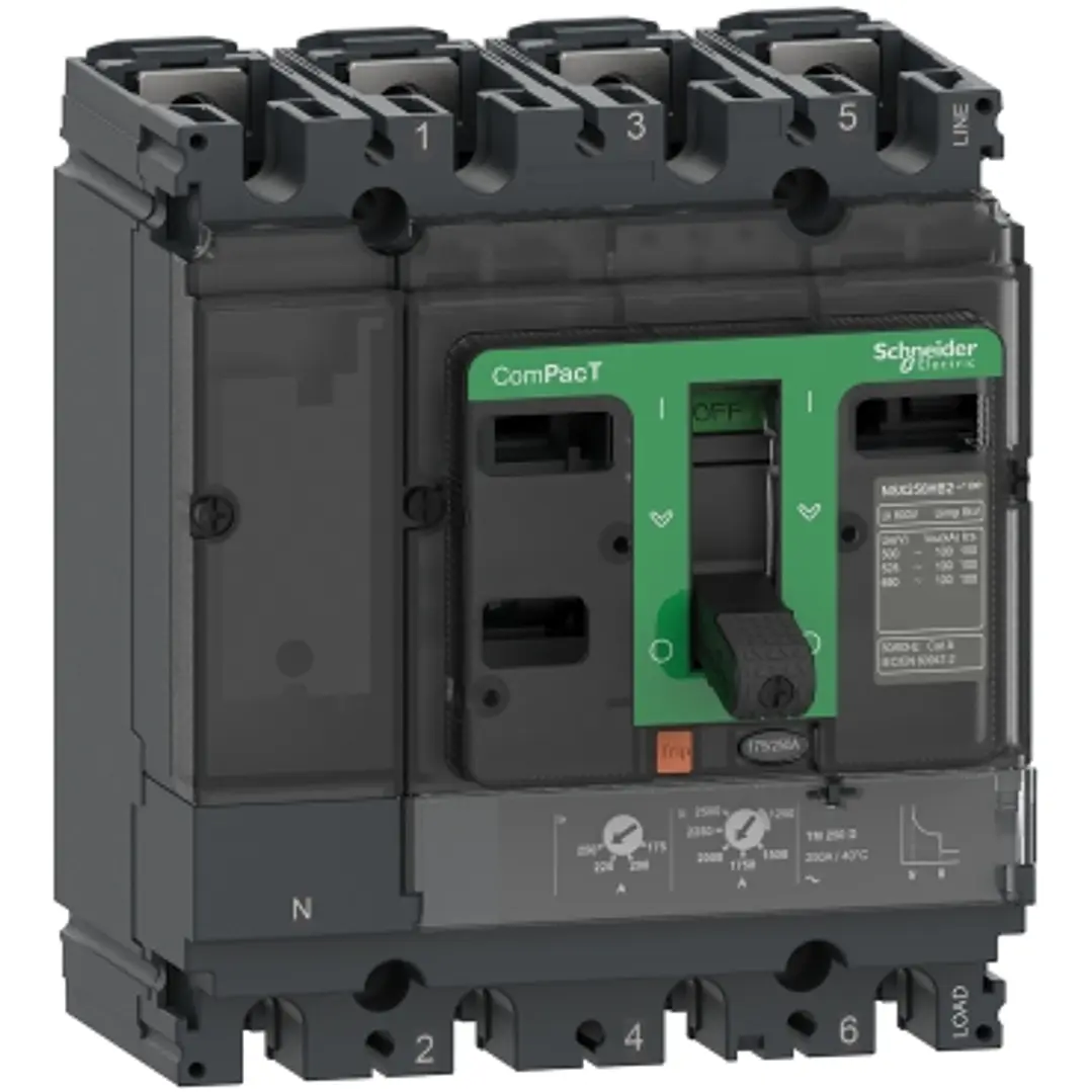 ComPacT DISJUNTOR NSX160F 36kA CA 4P3D 160A TMD Schneider 1