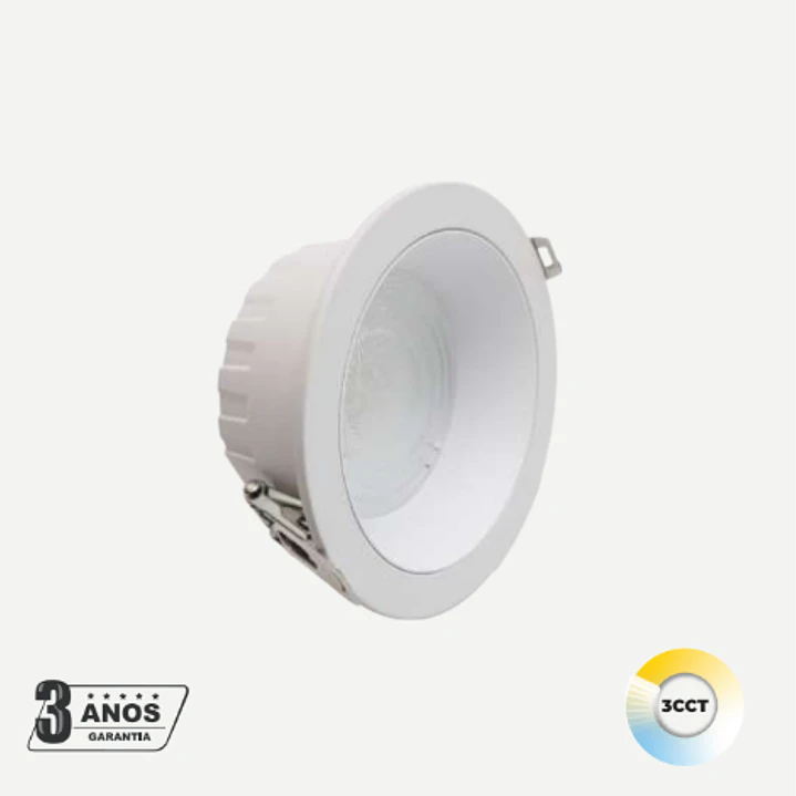 Kiro Downlight 3CCT 16W - 1600Lm - 120º - Ø 115mm - CCT - Lumiarq 1
