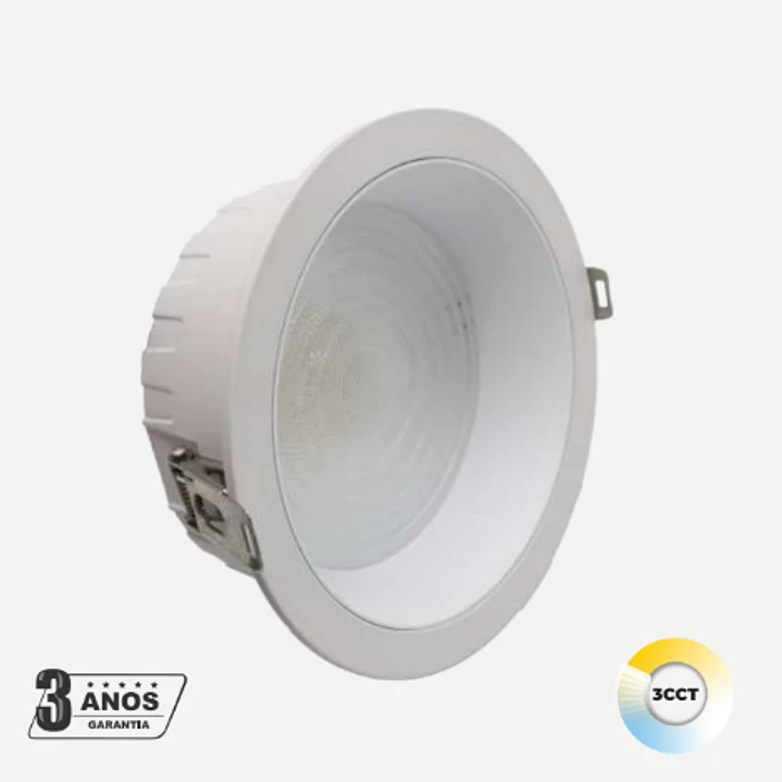 Kiro Downlight 3CCT 36W - 3600Lm - 120º - Ø 185mm - CCT - Lumiarq 1
