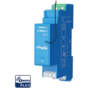 Shelly Qubino Wave PRO 1 - Módulo para calha DIN c/ 1 relé para automação Z-Wave™ - 110/240VAC 16A (contacto seco)