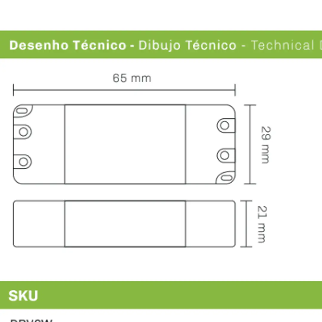 Driver/Transformador para Painel LED 6W Maxled 3