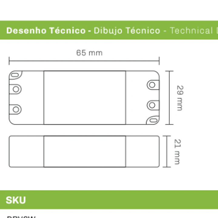 Driver/Transformador para Painel LED 6W Maxled 3