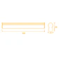 Régua AXINITE 60cm 1x9W LED 1030lm 3CCT C.56,8xL.2,2xAlt.3,5cm branco - vignette 6