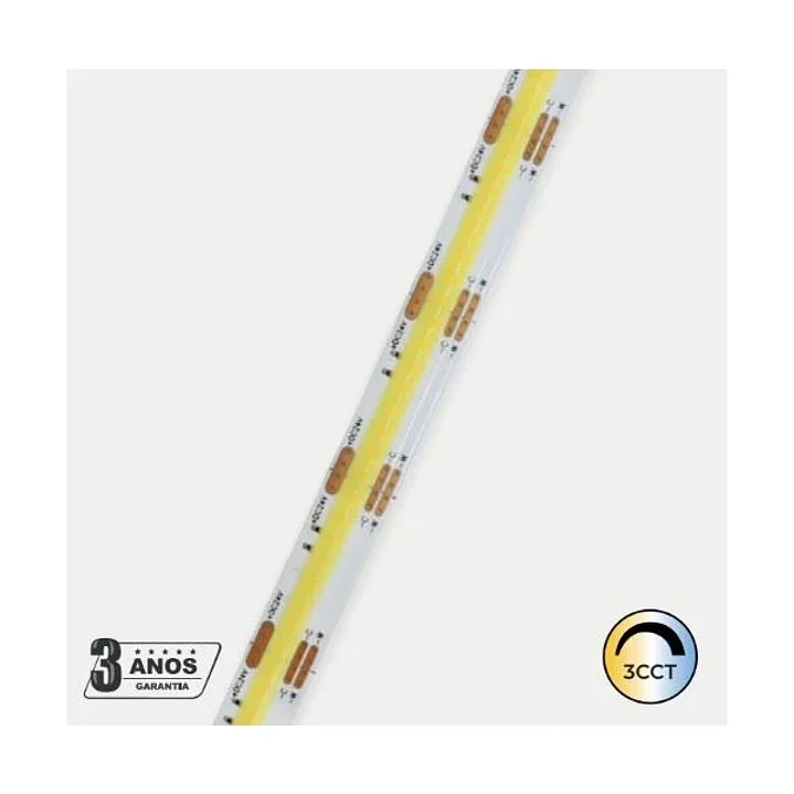 Fita Led COB 24v 8+8W 3CCT-2700k /4000k / 5700k IP20 5mts - Lumiarq 1