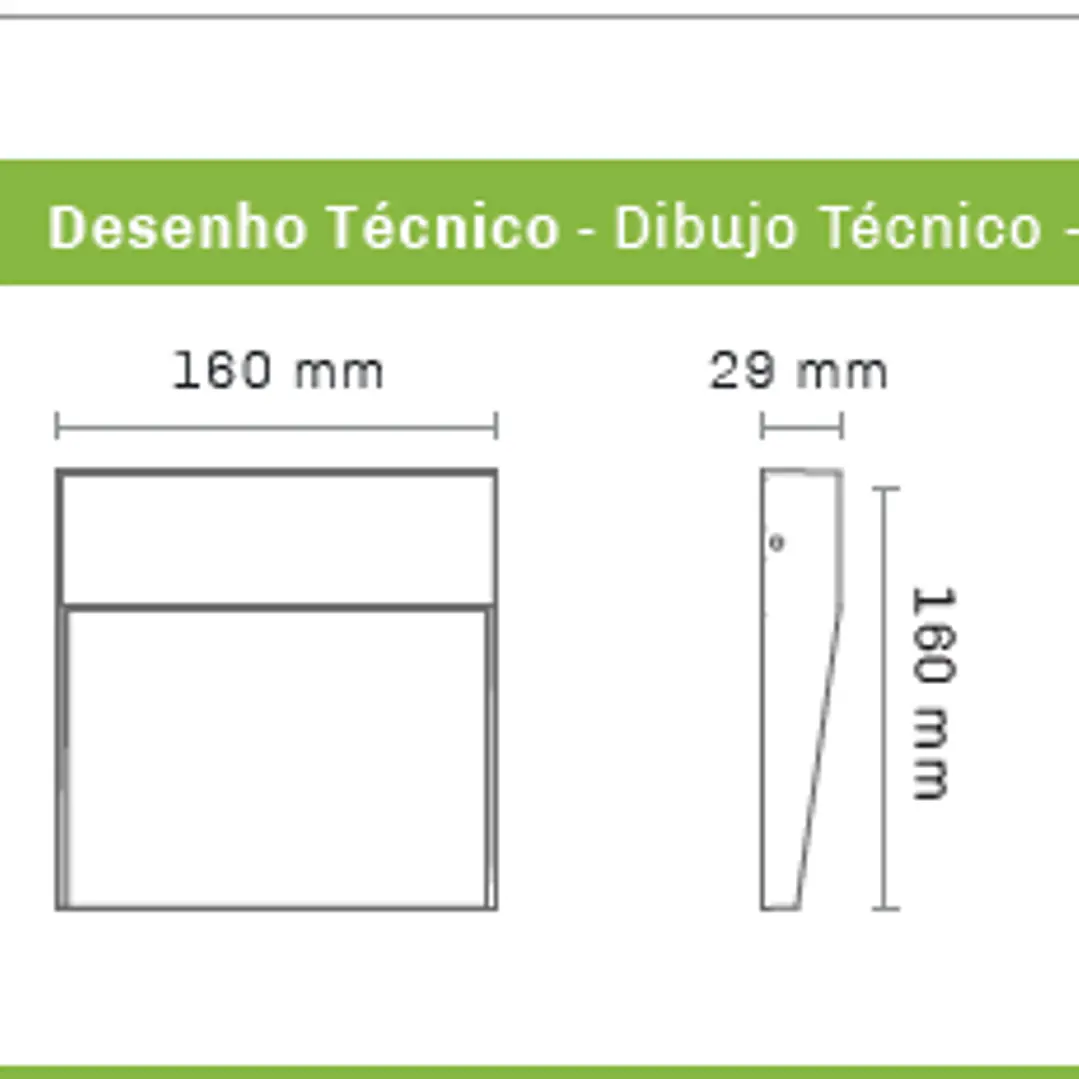 Aplique LED De Parede Saliente IP54 3CCT 6.5W 435Lm Maxled 11