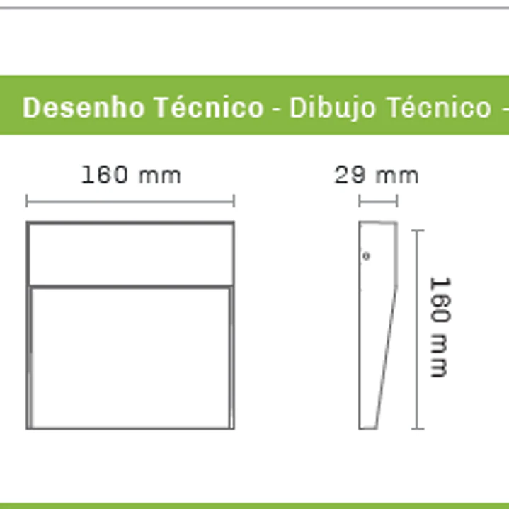 Aplique LED De Parede Saliente IP54 3CCT 6.5W 435Lm Maxled 11