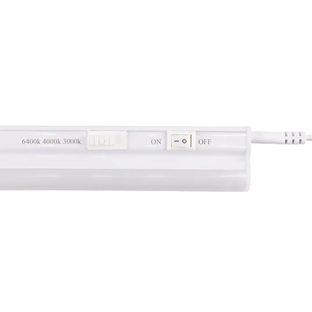 Régua AXINITE 30cm com interruptor 1x5W LED 550lm 3CCT C.30xL.2,2xAlt.3,5cm branco 6