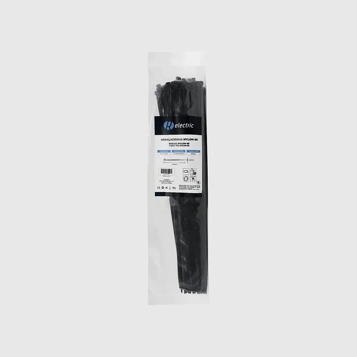 Abraçadeiras NYLON66 4.8*400 branco/preto - R-Electric 3
