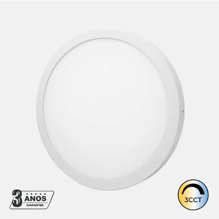 Downlight LED Redondo 36W 400MM 2900Lm Saliente Branco CCT Maxled 1