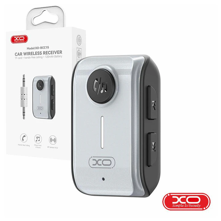 Recetor Bluetooth V5.3 C/ Bateria Cinzento XO 1