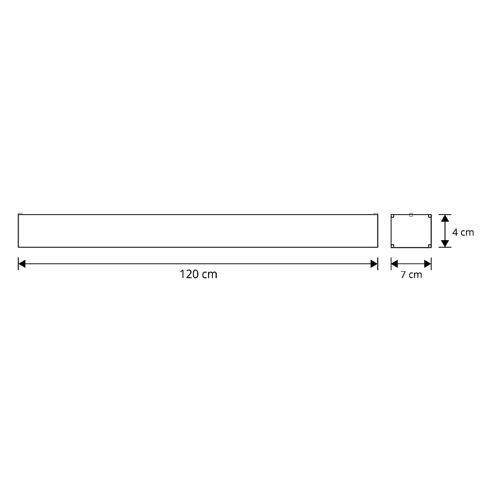 Barra suspensa/tecto LineX OFFICE 120cm 1x40W LED CCT 3000/4000/6400K C.118xL.7xAlt.Reg.cm branca 5
