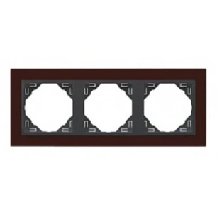 Efapel Espelho Triplo Rubro/gris 90930TBS