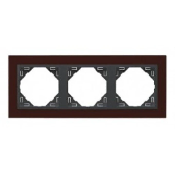 Efapel Espelho Triplo Rubro/gris 90930TBS 1