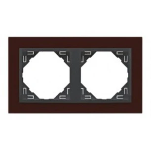 Efapel Espelho Duplo Rubro/gris 90920TBS