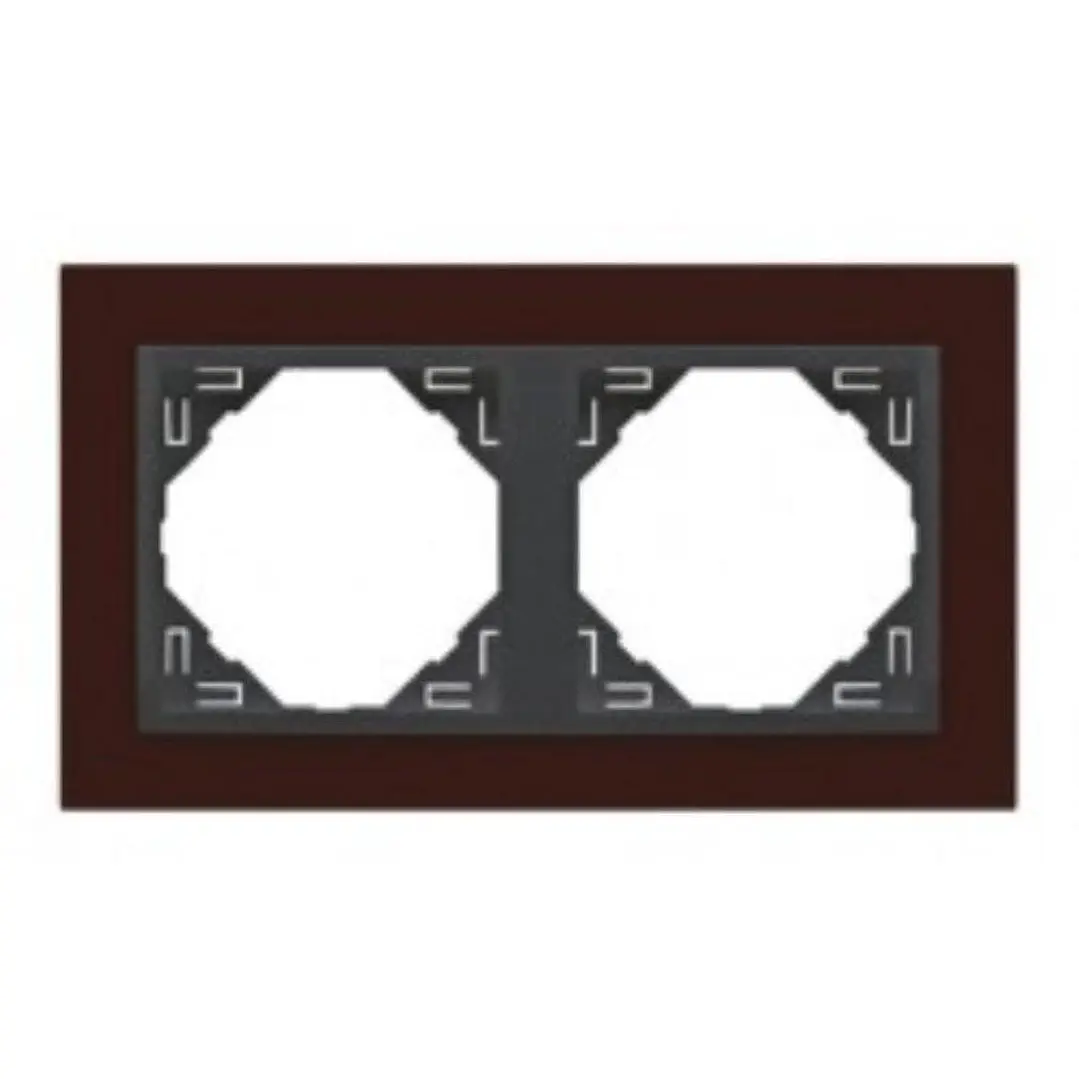 Efapel Espelho Duplo Rubro/gris 90920TBS 1