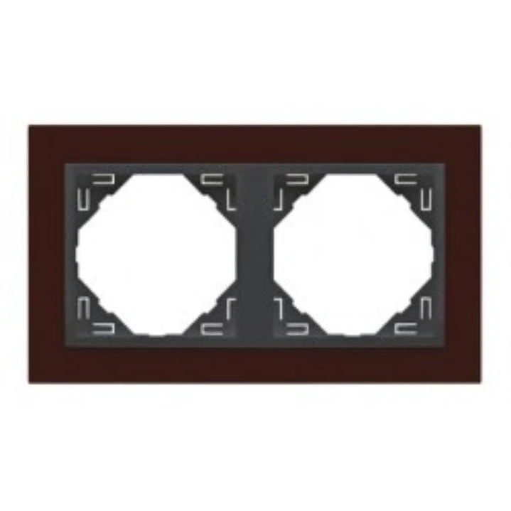 Efapel Espelho Duplo Rubro/gris 90920TBS 1